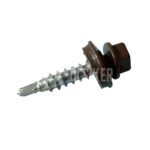 Fűzőcsavar, önfúró hatlapfejű, barna, RAL 8017 (50 db)