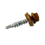 Fűzőcsavar, önfúró hatlapfejű, téglavörös, RAL 8004 (50 db)