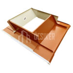 Kéményszegő, téglavörös, RAL 8004, 38 cm x 38 cm