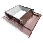 Kéményszegő, barna MATT, RAL 8017 MATT, 38 cm x 38 cm