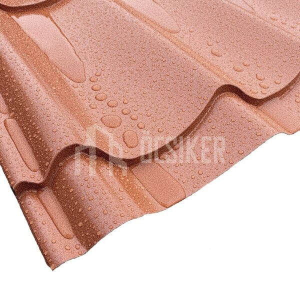 Szinuszhullámos cserepeslemez, téglavörös MATT, RAL 8004 MATT